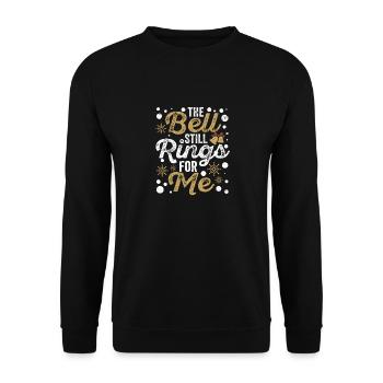 The bell is still ringing for me Xmas PJs - Unisex Sweatshirt - black - Front - Alina (178cm) & Michal (187cm)