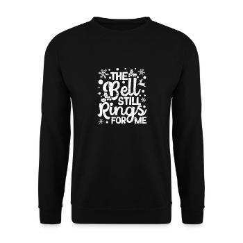 PJs de Noël Drôle pyjama de Noël La cloche Encore - Sweat-shirt Unisexe - noir - Devant - Alina (178cm) & Michal (187cm)