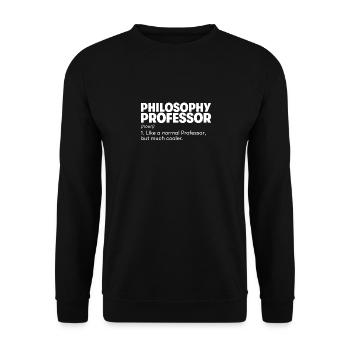Professeur de philosophie - Sweat-shirt Unisexe - noir - Devant - Alina (178cm) & Michal (187cm)
