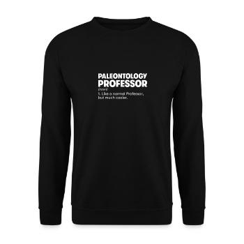 Professeur de paléontologie - Sweat-shirt Unisexe - noir - Devant - Alina (178cm) & Michal (187cm)