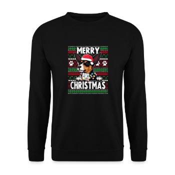 Pyjama de chien mignon - Jouet Fox Terrier Dog Lover Christ - Sweat-shirt Unisexe - noir - Devant - Alina (178cm) & Michal (187cm)