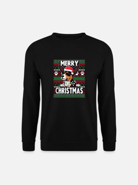 Süßer Hund Pyjama - Spielzeug Fox Terrier Hund Liebhaber Christus - Unisex Pullover - Schwarz