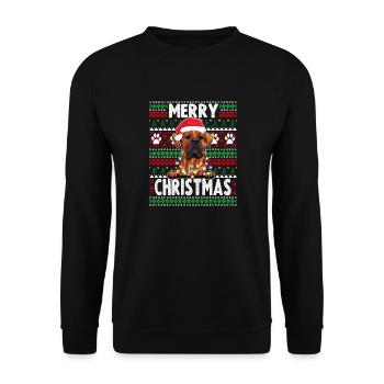 Pyjama pour chien mignon - Boston Terrier Dog Lover Christm - Sweat-shirt Unisexe - noir - Devant - Alina (178cm) & Michal (187cm)