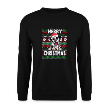 Pyjama pour chien mignon - Dalmatian Dog Lover Christmas - Sweat-shirt Unisexe - noir - Devant - Alina (178cm) & Michal (187cm)