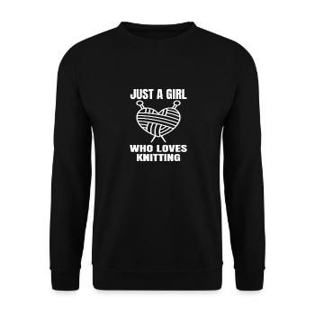 Tricot Crochet Couturière Fille Cadeau de couture - Sweat-shirt Unisexe - noir - Devant - Alina (178cm) & Michal (187cm)
