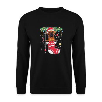 Tosa Inu Dog Lover Noël - Stock de Noël pour chien - Sweat-shirt Unisexe - noir - Devant - Alina (178cm) & Michal (187cm)