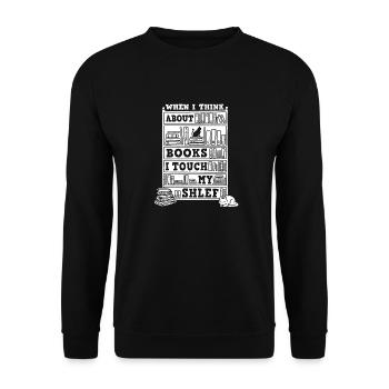 Les amateurs de livres de chats lisent des livres - Sweat-shirt Unisexe - noir - Devant - Alina (178cm) & Michal (187cm)