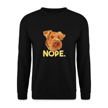 Airedale Terrier Hund - Unisex Pullover - Schwarz - Vorne - Alina (178cm) & Michal (187cm)