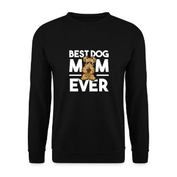 Airedale Terrier Hund - Unisex Pullover - Schwarz - Vorne - Alina (178cm) & Michal (187cm)