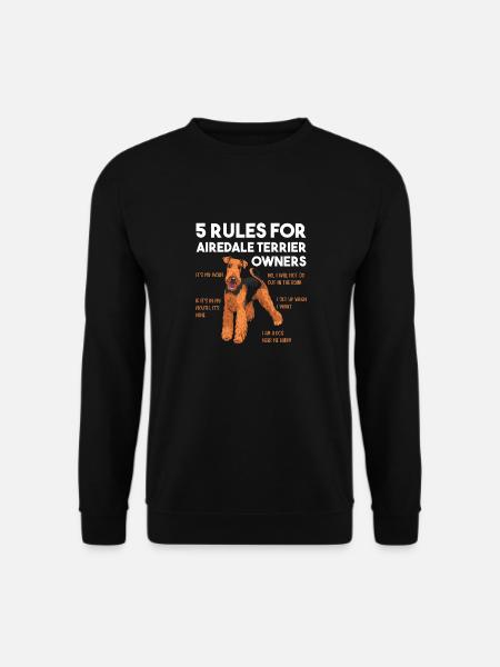 Airedale Terrier Dog - Unisex Sweatshirt - black