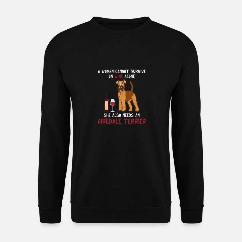Airedale Terrier Chien - Sweat-shirt Unisexe - noir