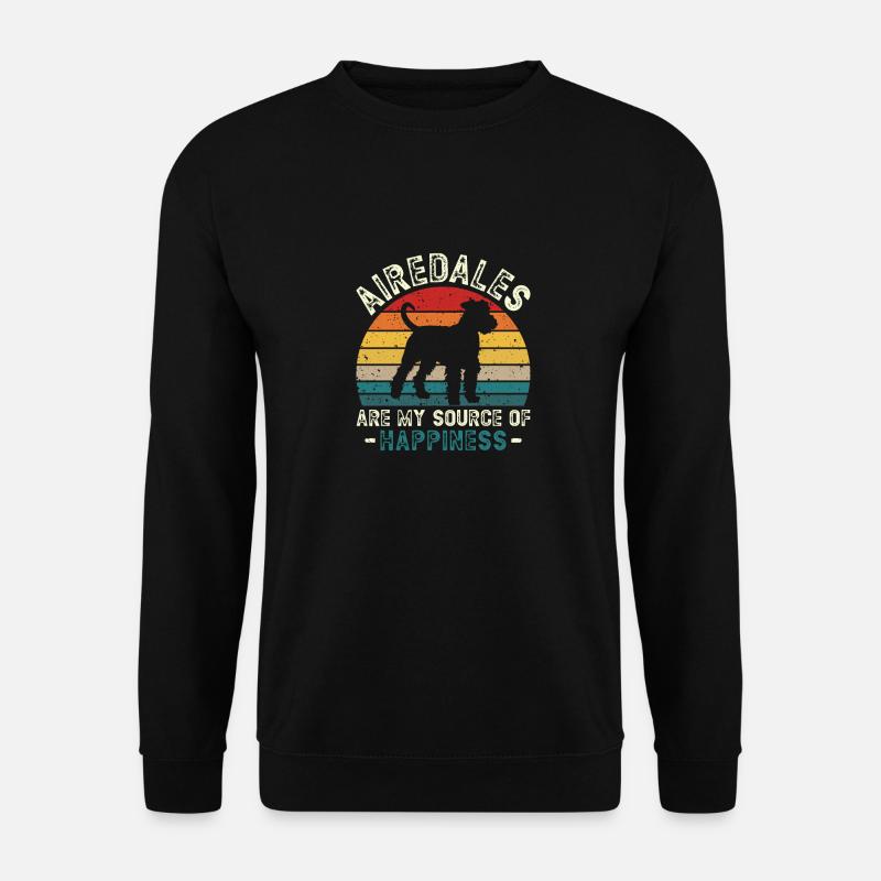 Airedale Terrier Hund - Unisex Pullover - Schwarz