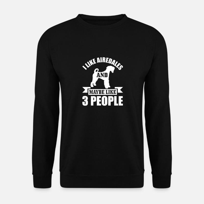 Airedale Terrier Hund - Unisex Pullover - Schwarz