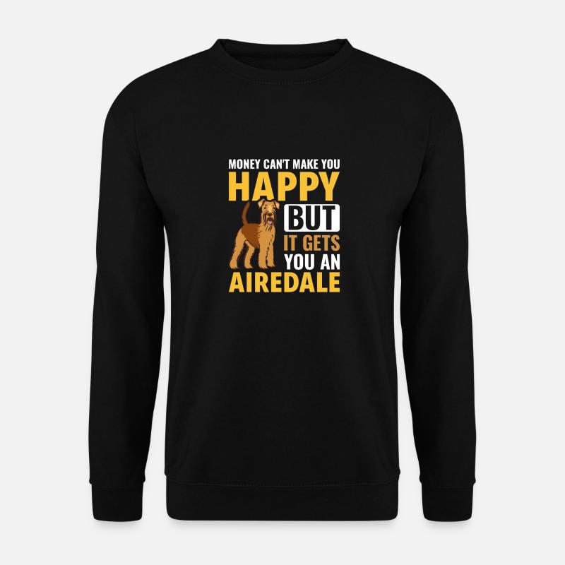 Airedale Terrier Dog - Unisex Sweatshirt - black