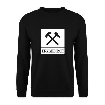 Erzgebirge Bergbau - Unisex Pullover - Schwarz - Vorne - Alina (178cm) & Michal (187cm)