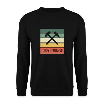 Erzgebirge Bergbau - Unisex Pullover - Schwarz - Vorne - Alina (178cm) & Michal (187cm)