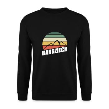 Erzgebirge Bergziege Wandern Sachsen - Unisex Pullover - Schwarz - Vorne - Alina (178cm) & Michal (187cm)