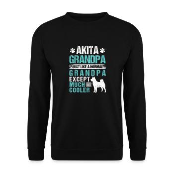 Akita Inu américain - Sweat-shirt Unisexe - noir - Devant - Alina (178cm) & Michal (187cm)