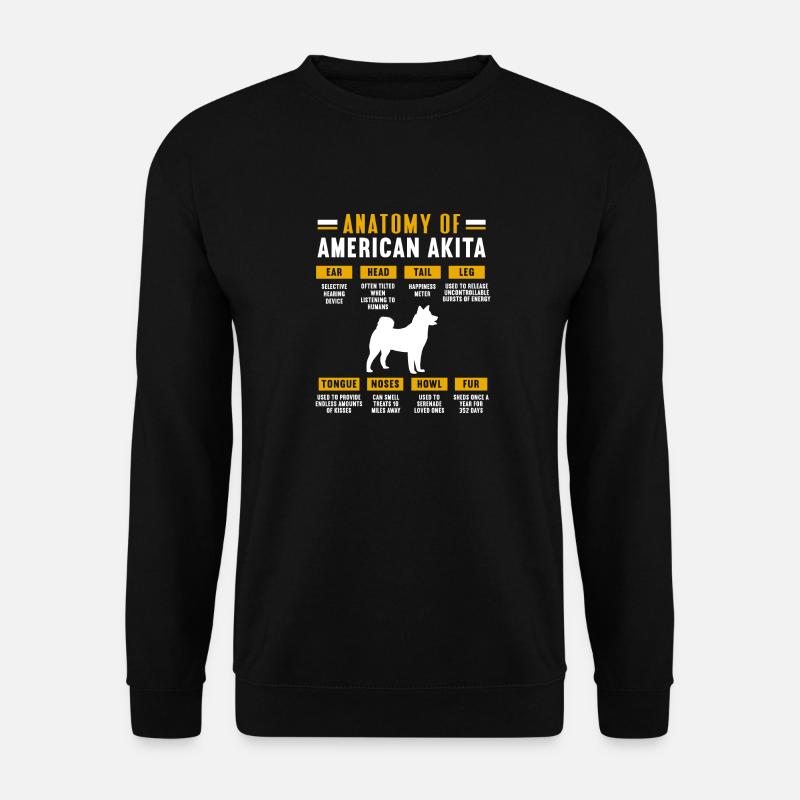 Amerikanischer Akita Inu - Unisex Pullover - Schwarz