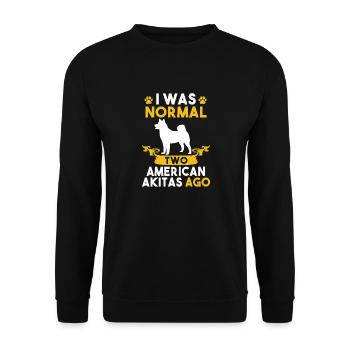 Akita Inu américain - Sweat-shirt Unisexe - noir - Devant - Alina (178cm) & Michal (187cm)
