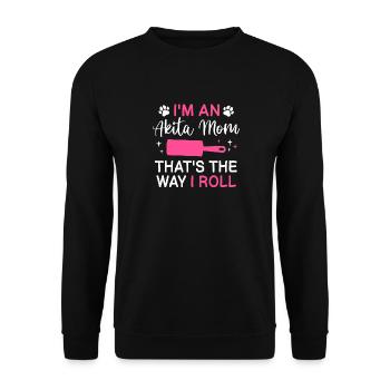 Akita Inu américain - Sweat-shirt Unisexe - noir - Devant - Alina (178cm) & Michal (187cm)