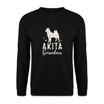 Akita Inu américain - Sweat-shirt Unisexe - noir - Devant - Alina (178cm) & Michal (187cm)
