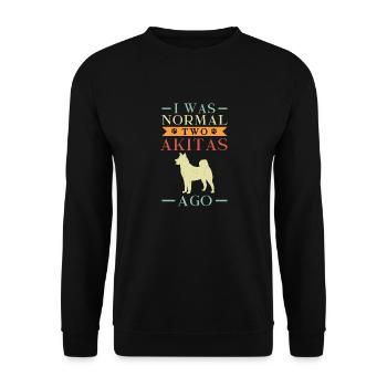 Akita Inu américain - Sweat-shirt Unisexe - noir - Devant - Alina (178cm) & Michal (187cm)
