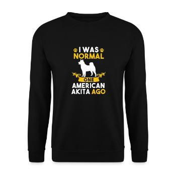Akita Inu américain - Sweat-shirt Unisexe - noir - Devant - Alina (178cm) & Michal (187cm)