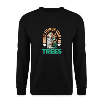 Baumkletterer Arborist Holzfäller Baumpfleger - Unisex Pullover - Schwarz - Vorne - Alina (178cm) & Michal (187cm)