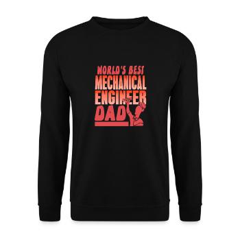 World's Best Mechanical Engineer Dad Cool Present - Unisex Pullover - Schwarz - Vorne - Alina (178cm) & Michal (187cm)