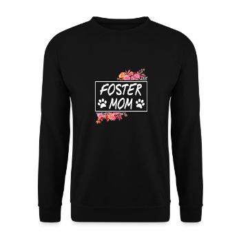 Awesome Furry Foster Mom Cool T-Shirt Present Gift - Unisex Sweatshirt - black - Front - Alina (178cm) & Michal (187cm)