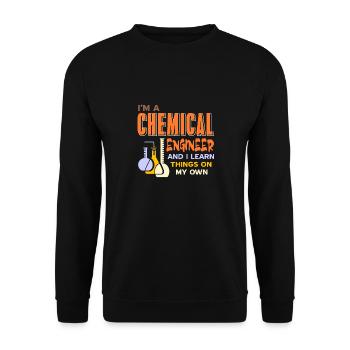 Je suis ingénieur chimiste et j’apprends des choses par moi-même - Sweat-shirt Unisexe - noir - Devant - Alina (178cm) & Michal (187cm)