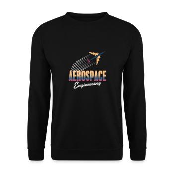 Rétro Aerospace Engineering Awesome Cool Présent - Sweat-shirt Unisexe - noir - Devant - Alina (178cm) & Michal (187cm)
