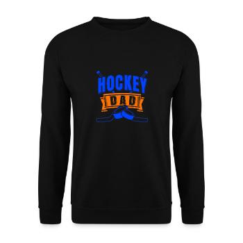 Hockey Dad Awesome Cool Dad Designs T-Shirt - Unisex Sweatshirt - black - Front - Alina (178cm) & Michal (187cm)