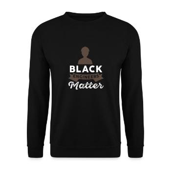 Awesome Black Engineers Matter Vintage T-Shirt - Unisex Pullover - Schwarz - Vorne - Alina (178cm) & Michal (187cm)