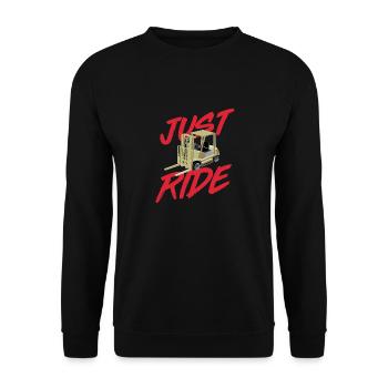 Just Ride Awesome Retro Forklift Operator Présent - Sweat-shirt Unisexe - noir - Devant - Alina (178cm) & Michal (187cm)