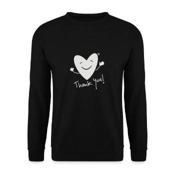 Thank You Funny - Unisex Pullover - Schwarz - Vorne - Alina (178cm) & Michal (187cm)