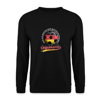 Deutscher Fußball Nur die Besten der Besten - Unisex Pullover - Schwarz - Vorne - Alina (178cm) & Michal (187cm)