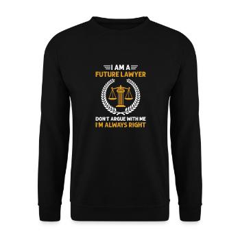 Law Student - Unisex Sweatshirt - black - Front - Alina (178cm) & Michal (187cm)