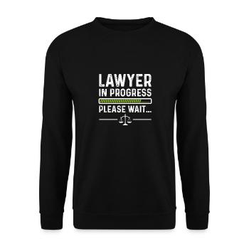 Avocat en cours Étudiant en droit - Sweat-shirt Unisexe - noir - Devant - Alina (178cm) & Michal (187cm)