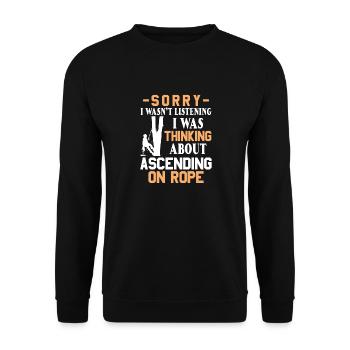 Grimpeur Arboriculteur Bûcheron Arboriculteur - Sweat-shirt Unisexe - noir - Devant - Alina (178cm) & Michal (187cm)