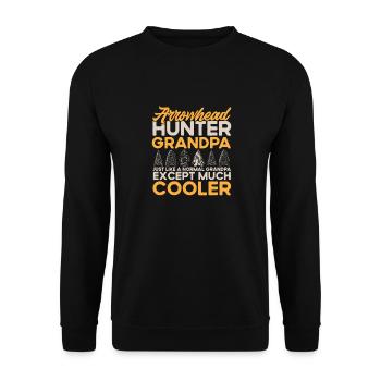 Arrowhead Hunting Arrowhead Collector - Unisex Sweatshirt - black - Front - Alina (178cm) & Michal (187cm)