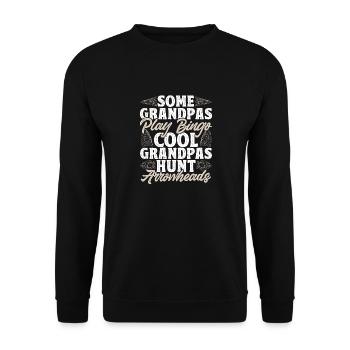 Arrowhead Hunting Arrowhead Collector - Unisex Sweatshirt - black - Front - Alina (178cm) & Michal (187cm)