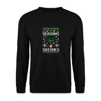 Jahreszeiten Swishes Basketball Spieler Fan - Unisex Pullover - Schwarz - Vorne - Alina (178cm) & Michal (187cm)
