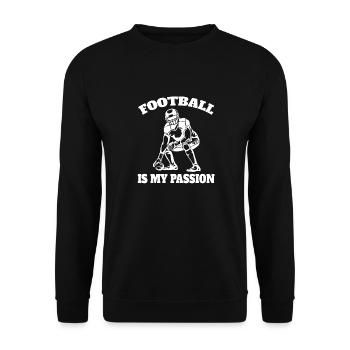 Entraîneur de football américain Fan de football américain - Sweat-shirt Unisexe - noir - Devant - Alina (178cm) & Michal (187cm)