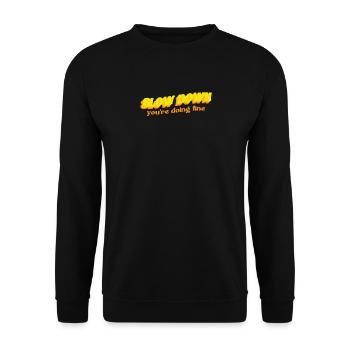 Ralentissez, vous faites une bonne offre - Sweat-shirt Unisexe - noir - Devant - Alina (178cm) & Michal (187cm)