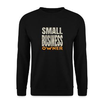 Propriétaire de petite entreprise Lady Man Quote Gift - Sweat-shirt Unisexe - noir - Devant - Alina (178cm) & Michal (187cm)