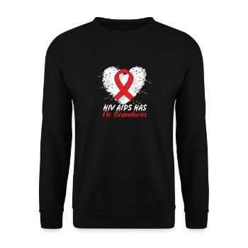 Hiv AIDS Knows No Bureaucratic Boundaries - Unisex Sweatshirt - black - Front - Alina (178cm) & Michal (187cm)
