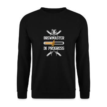 Brewmaster in progress - Unisex Sweatshirt - black - Front - Alina (178cm) & Michal (187cm)