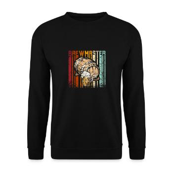 Retro Vintage Brewmaster - Unisex Sweatshirt - black - Front - Alina (178cm) & Michal (187cm)
